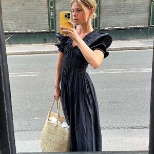 Doen rare black poplin ischia